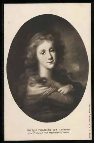 AK Portrait von Königin Friederike von Hannover im Gewand