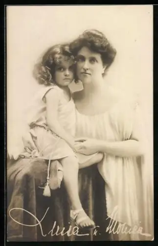 AK Luisa von Sachsen mit Tochter Monica