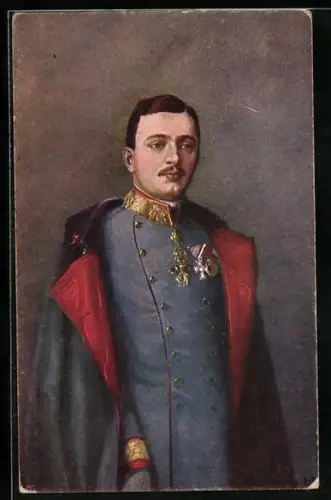 AK Kaiser Karl I. von Österreich in Uniform
