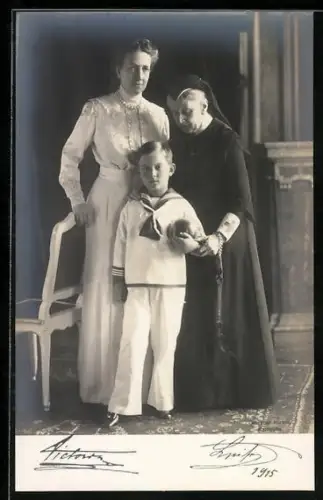 AK Die Familie des Grossherzogs Friedrich II. von Baden, 1915
