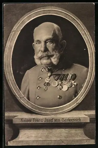 AK Kaiser Franz Josef I. von Österreich in Uniform mit Orden