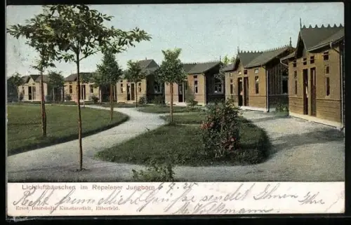 AK Moers, Lichtlufthäuschen im Repelener Jungborn