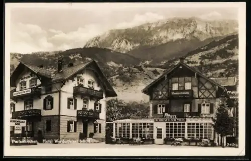 AK Partenkirchen, Blick auf Hotel Werdnfelser Michl