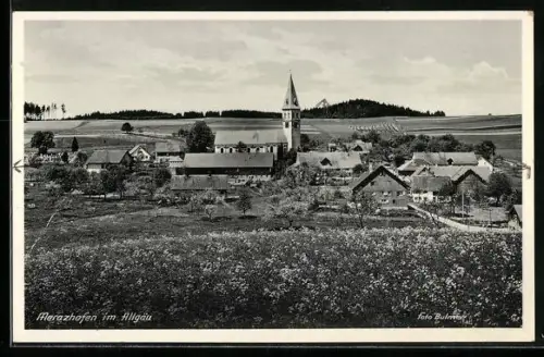 AK Merazhofen im Allgäu, Ortspartie mit Kirche