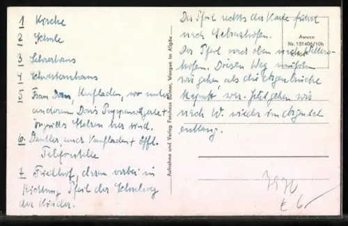 AK Merazhofen im Allgäu, Ortspartie mit Kirche