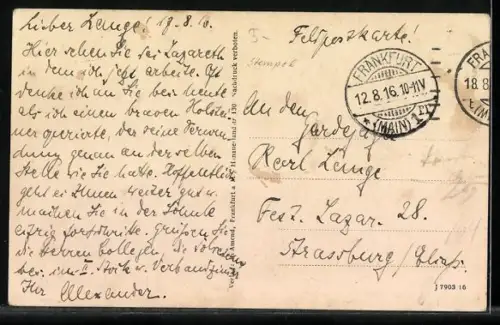 AK Frankfurt-Ostend, Reserve-Lazarett XI, Osthafenplatz 6