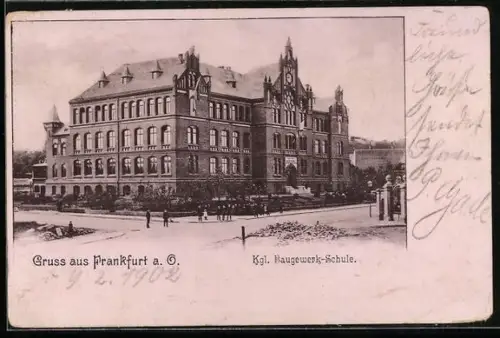 AK Frankfurt a. O., Königliche Baugewerk-Schule