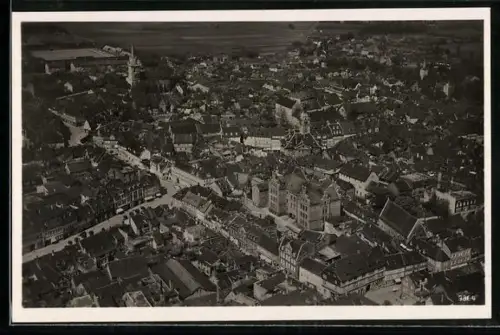 AK Langensalza i. Thür., Teilansicht, Fliegeraufnahme