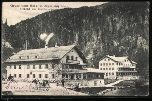 AK Urfeld am Walchensee, Hotel zum Jäger am See