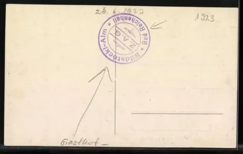 AK Bad Reichenhall, Gasthof Bildstöckl-Alm