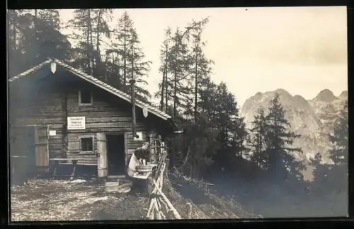 AK Ramsau / Obb., Gasthaus Schärten Alpe am Hochkalter