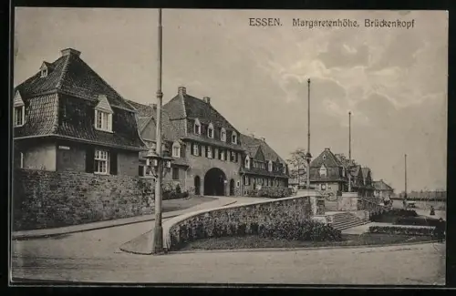 AK Essen, Kolonie Margaretenhöhe, Strasse am Brückenkopf