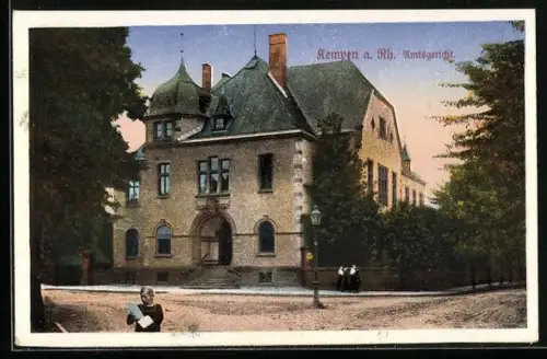 AK Kempen a. Rh., Amtsgericht mit Strassenpartie
