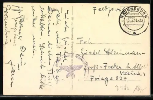 AK Ravensburg / Württ., Strassenpartie am Gespinnstmarkt