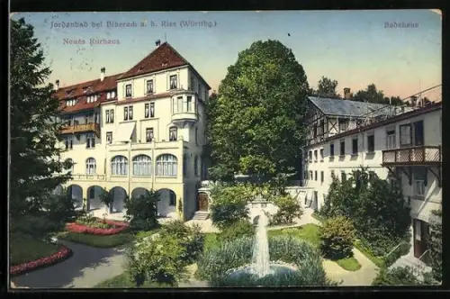 AK Jordanbad bei Biberach, Neues Kurhaus, Badehaus