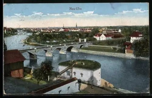 AK Ulm / Donau, Brücke über die Donau