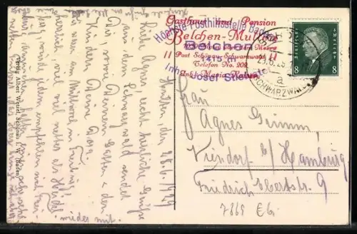 AK Belchen, Entwicklung des Belchenhauses 1866-1909