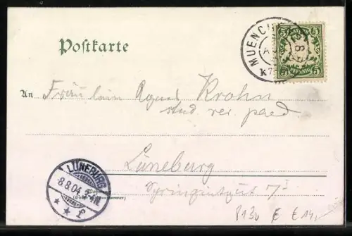 AK Starnberg, Panorama mit Seeblick