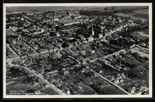 AK Elze i. Han., Fliegeraufnahme des Ortes