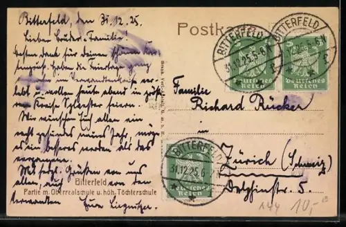 AK Bitterfeld, Oberrealschule und höhere Töchterschule