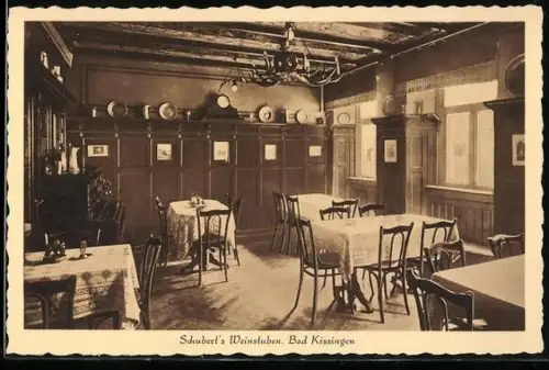 AK Bad Kissingen, Gasthof Schubert`s Weinstuben, Kirchgasse 2