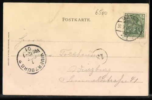 AK Mainz, Fischtorstrasse, Gasthaus mit Strassenpartie