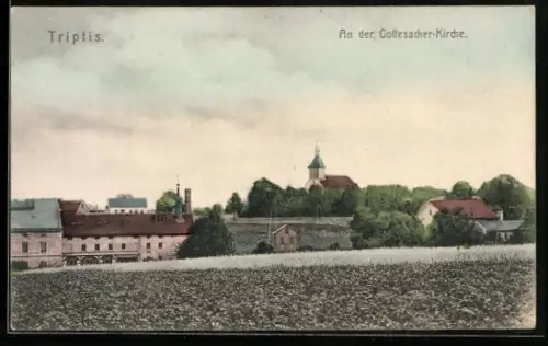 AK Triptis, An der Gottesacker-Kirche