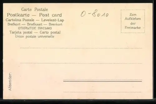 AK Dresden, Kunstakademie von Neustadt gesehen