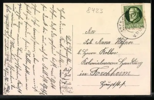 AK Abensberg / Hallertau, Ortsansicht mit Kirche und Fluss