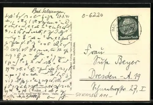 AK Vacha /Rhön, Strasse am Markt