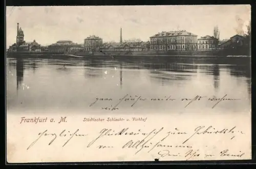 AK Frankfurt-Sachsenhausen, Städtischer Schlacht- und Viehhof