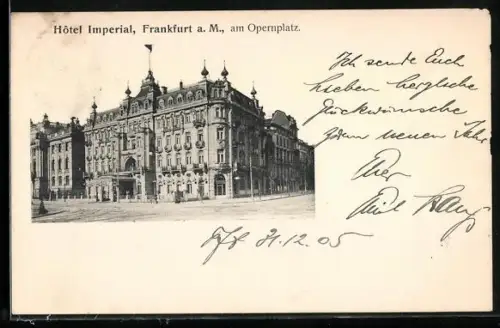AK Frankfurt a. M., Hôtel Imperial am Opernplatz