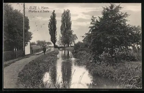 AK Elze i. Hann., Partie an der Saale