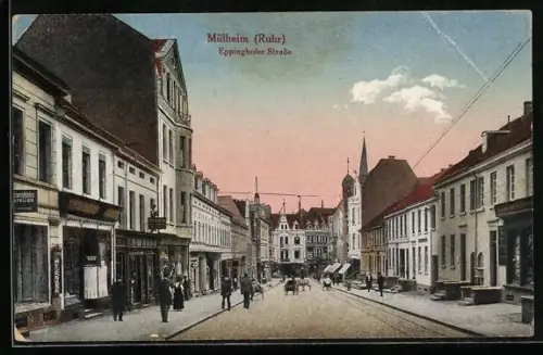 AK Mülheim / Ruhr, Blick in die Eppinghofer Strasse