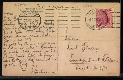 AK Frankfurt-Nordend, Klinger-Oberrealschule