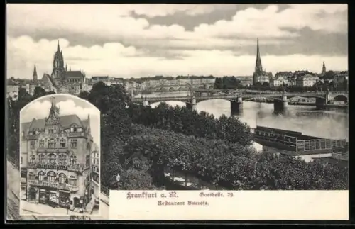 AK Frankfurt, Restaurant Buerose, Goethestrasse 29