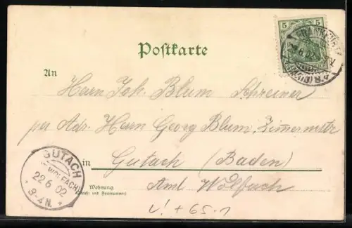 Lithographie Frankfurt a. M., Hauptbahnhof, Innenansicht