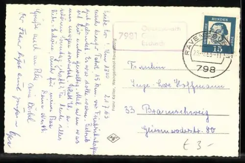 AK Unter-Eschach / Ravensburg, Gasthaus zum Adler Hans Löw