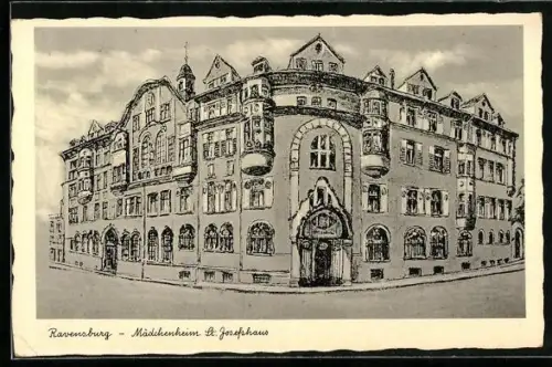 Künstler-AK Ravensburg / Württ., Mädchenheim St. Josefhaus