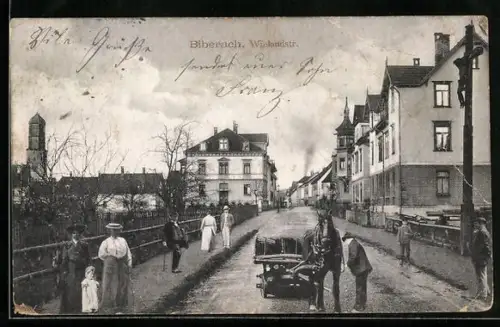 AK Biberach / Riss, Wielandstrasse mit Pferdewagen