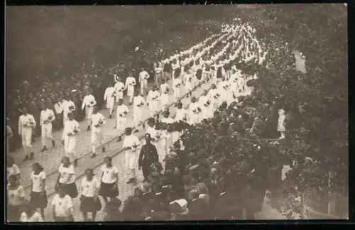 Foto-AK Ulm /Donau, Landesturnfest 1925, Strassenumzug