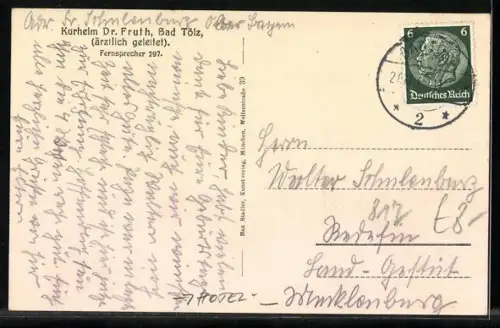 AK Bad Tölz, Hotel-Kurheim Dr. Fruth