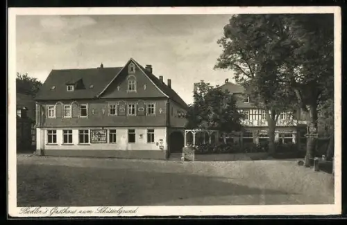 AK Wolfersdorf / Thür., Fiedler`s Gasthaus zum Schüsselgrund