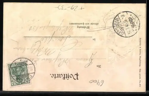 Passepartout-AK Fulda, Schloss vom Garten aus Gesehen, Wappen