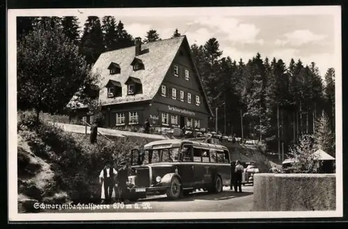 AK Forbach, Schwarzenbach-Talsperre mit Restaurant