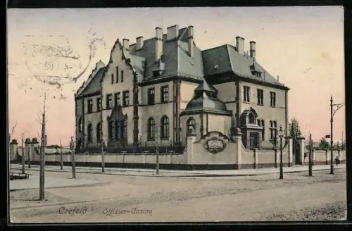 AK Crefeld, Blick auf das Offizier-Kasino, Kaserne