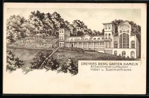 AK Hameln, Gasthof Dreyers Berg-Garten