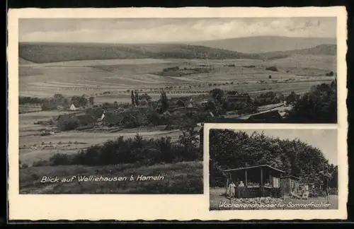 AK Welliehausen, Ortsansicht und Wochenendhäuser Ferienheim Haus Bertram am Berge