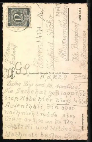 AK Köthen /Anhalt, Hallesche Strasse