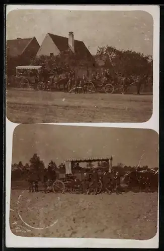 AK Cöthen /Anhalt, Einwohner mit Kutschwagen